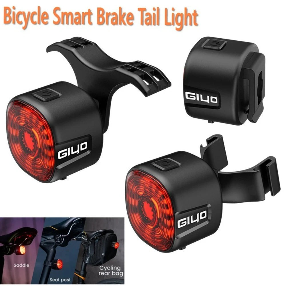 Smart Bicycle Brake Tail Light – USB Rechargeable Safety