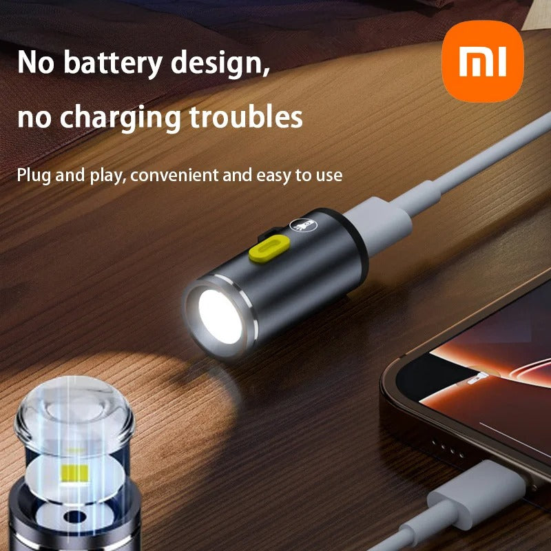 Mini USB-C Rechargeable LED Flashlight – High Brightness Portable Torch