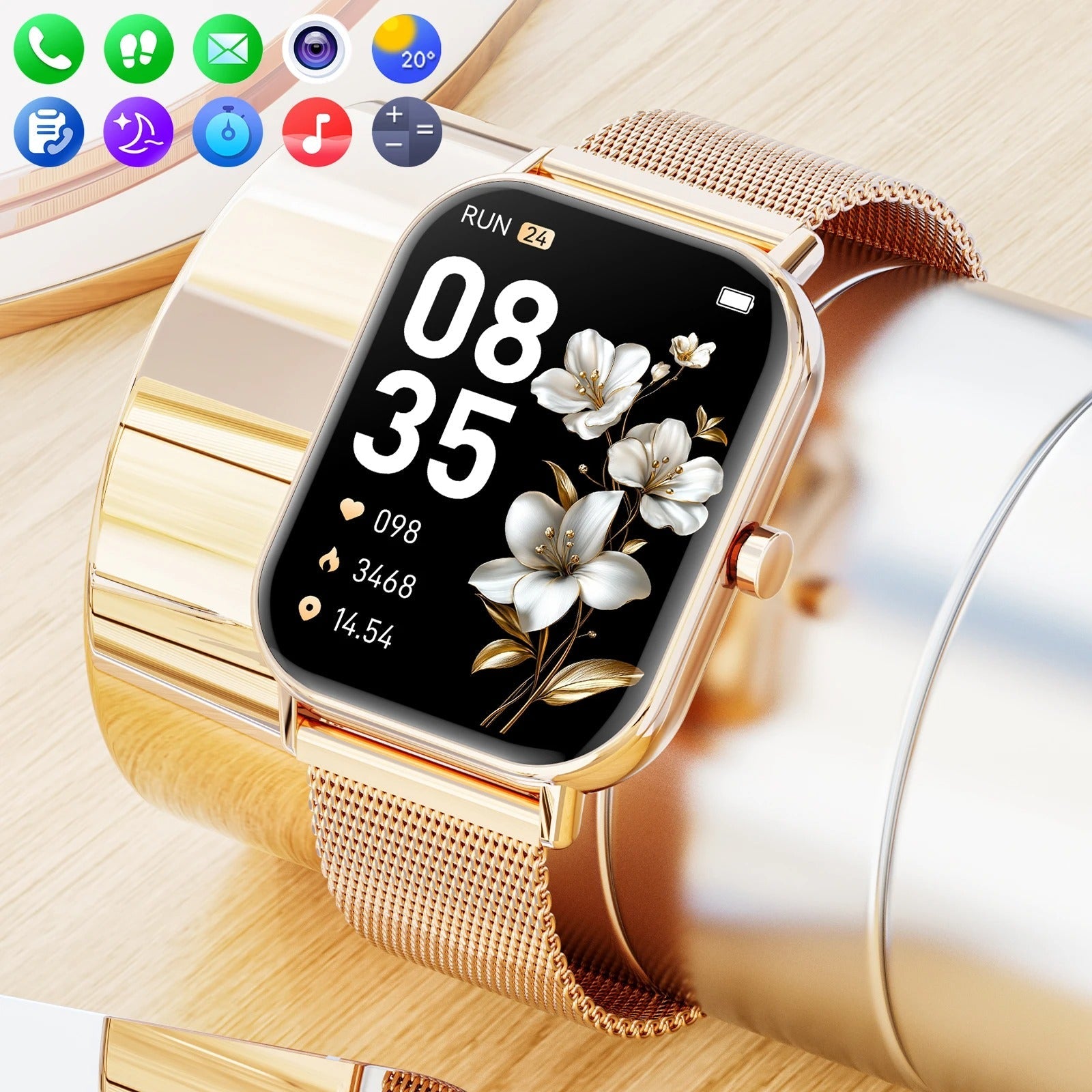 Avelora Women’s Smartwatch 1.85” Fitness Health Tracker