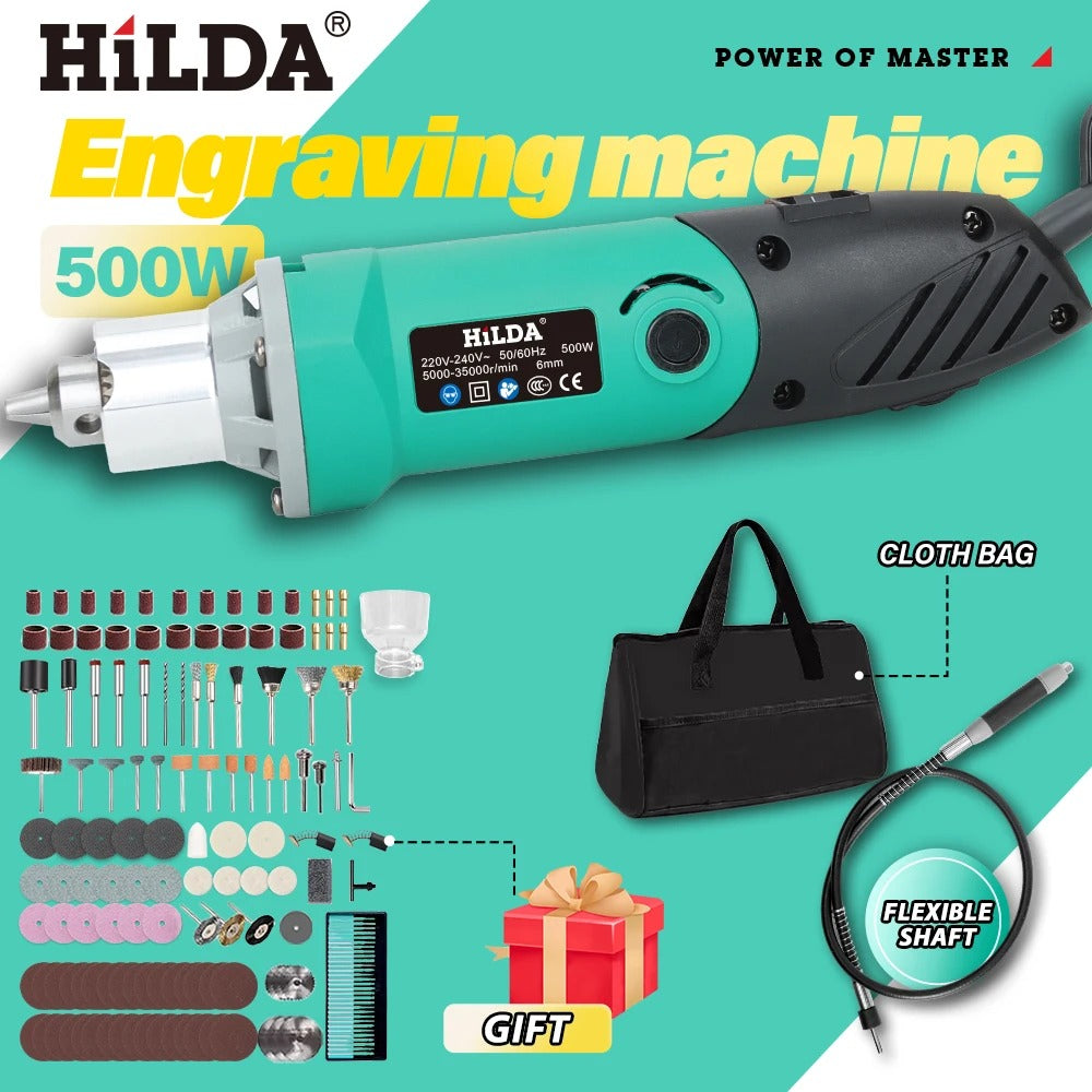 500W Electric Rotary Tool Set with Accessories