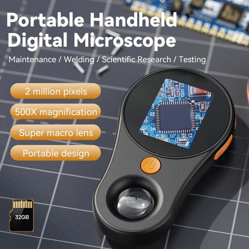 2.0-Inch Digital Microscope – 500X 1080P Magnifier