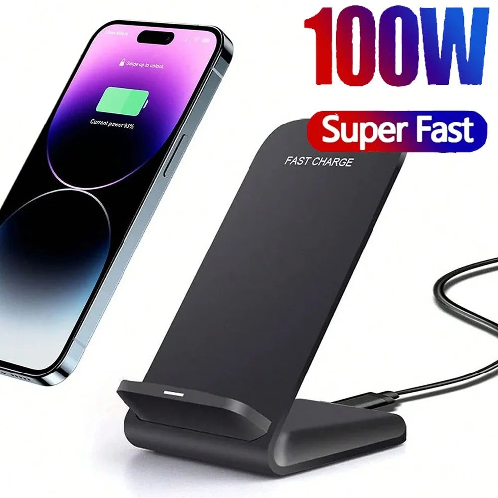 100W Wireless Charger Stand Pad – Fast Charging Dock