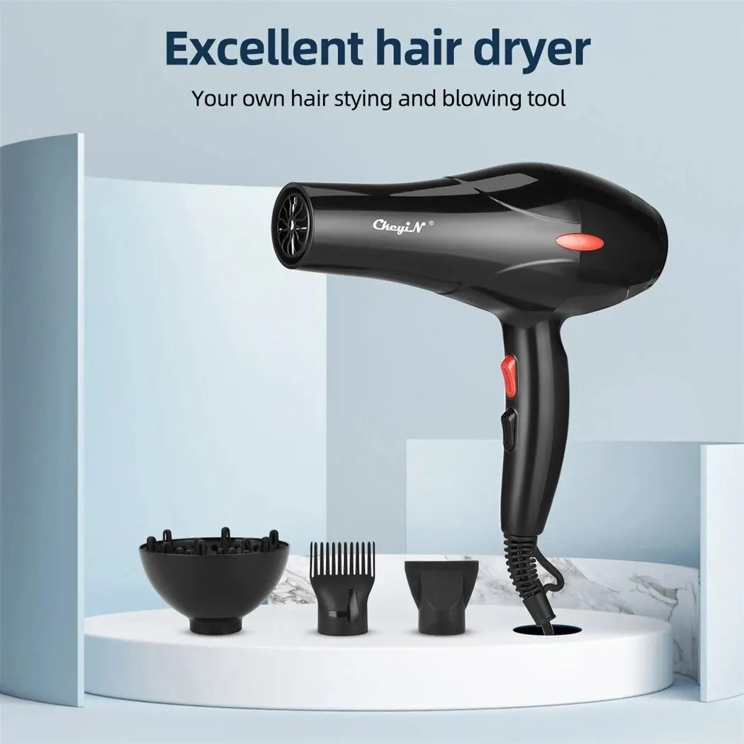1600W Professional Ionic Hair Dryer with Styling Attachments