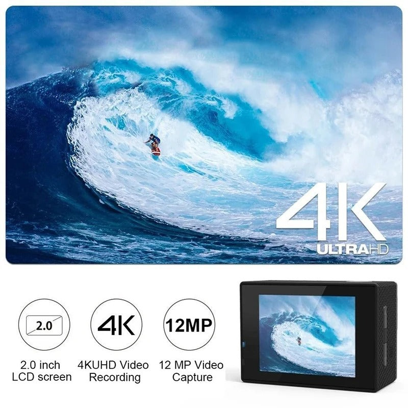 Ultra HD 4K Waterproof Action Camera for Outdoor Sports