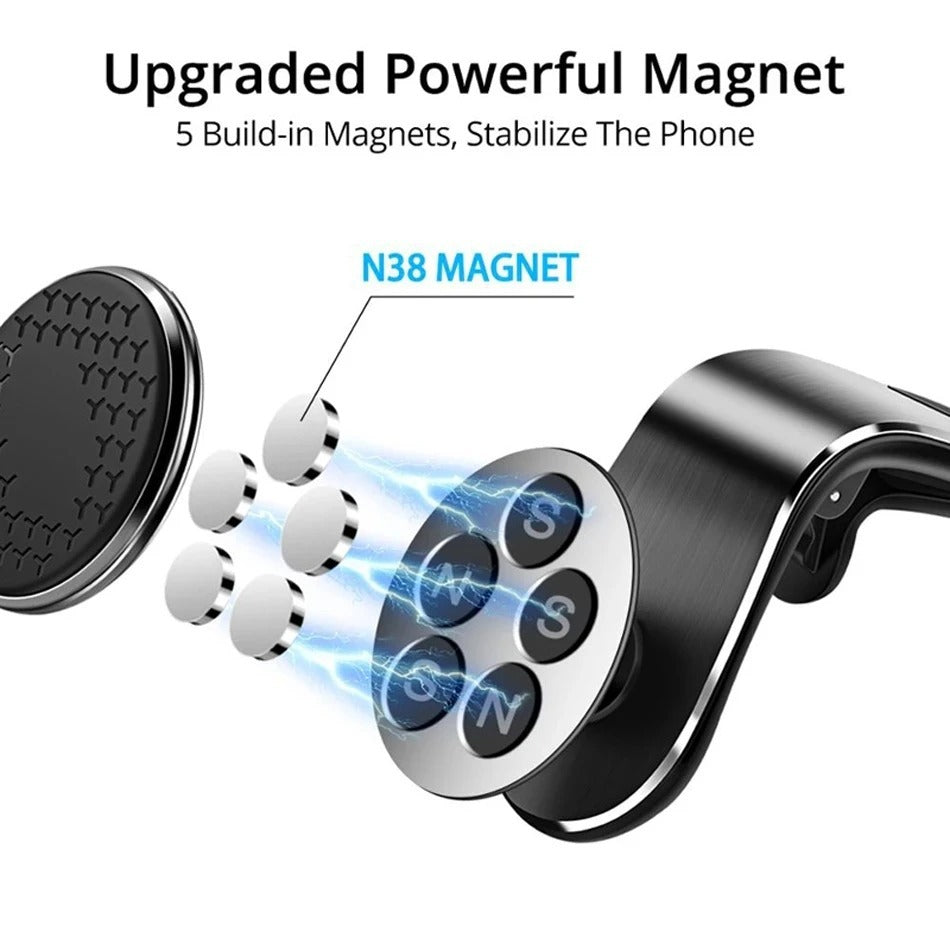 Magnetic Car Phone Holder – 360° Air Vent Mount for All Smartphones