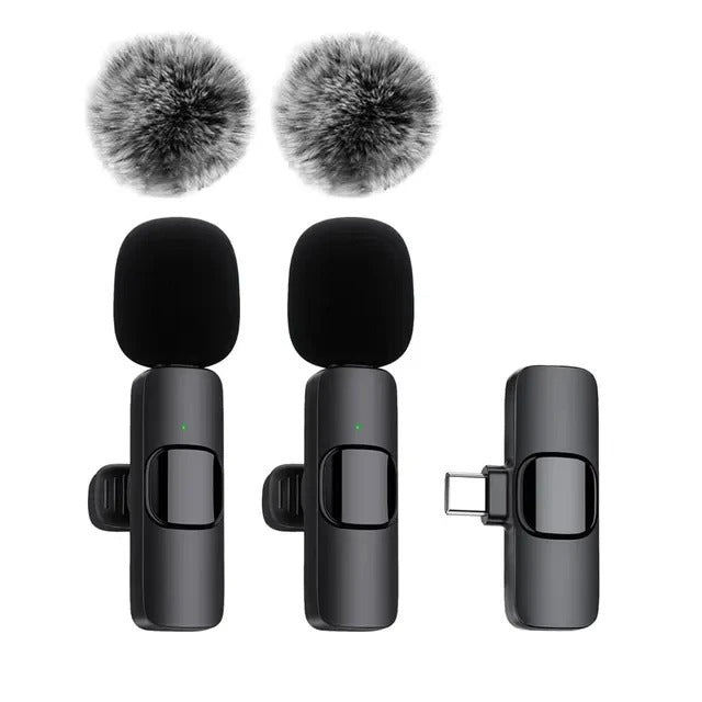 ClipMic Portable Wireless Lavalier Microphone – Noise Reduction & Plug-and-Play for iPhone & Android