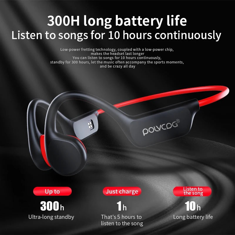 Bone Conduction Waterproof Bluetooth Headphones with 32GB Storage