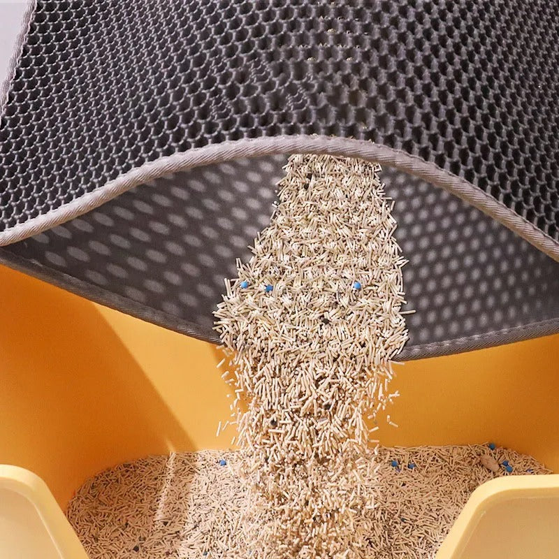 Double-Layer Waterproof Cat Litter Mat with Urine Protection