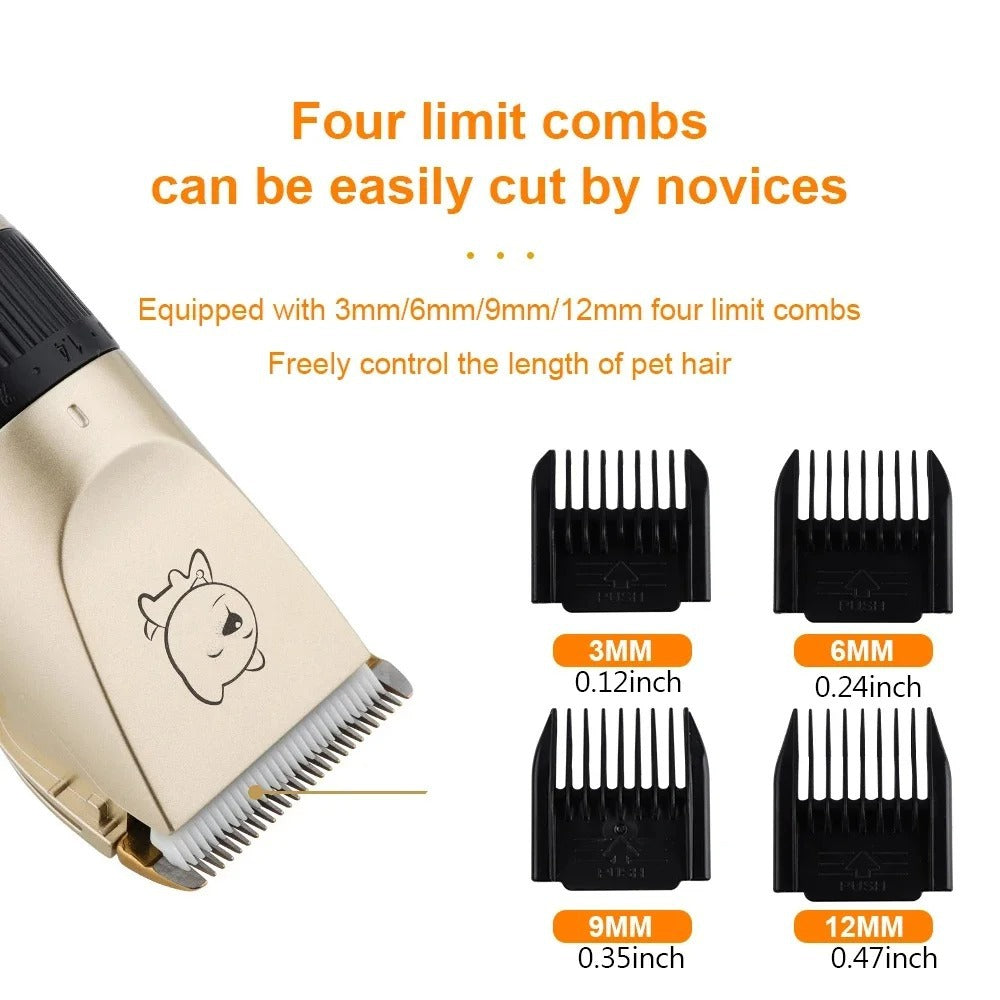 PetGroom Professional Dog Hair Clipper – Ultra-Quiet, Cordless & USB Rechargeable