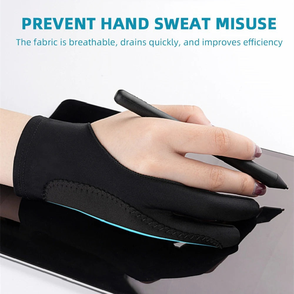 Two-Finger Drawing Gloves for Tablet and iPad