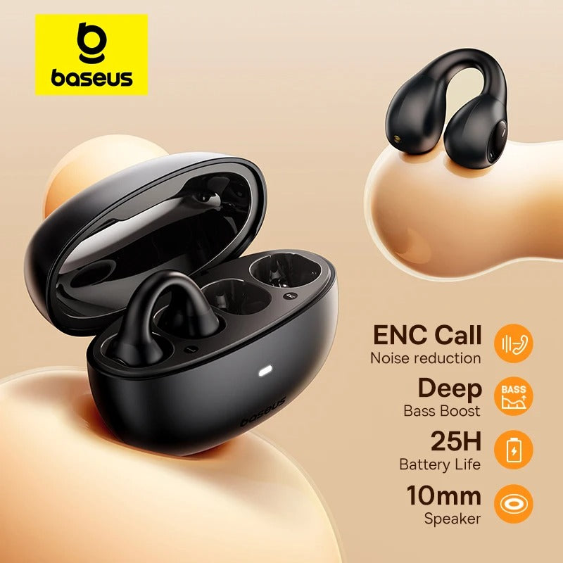 Wireless Bluetooth 5.3 Open-Ear Clip-On Earphones