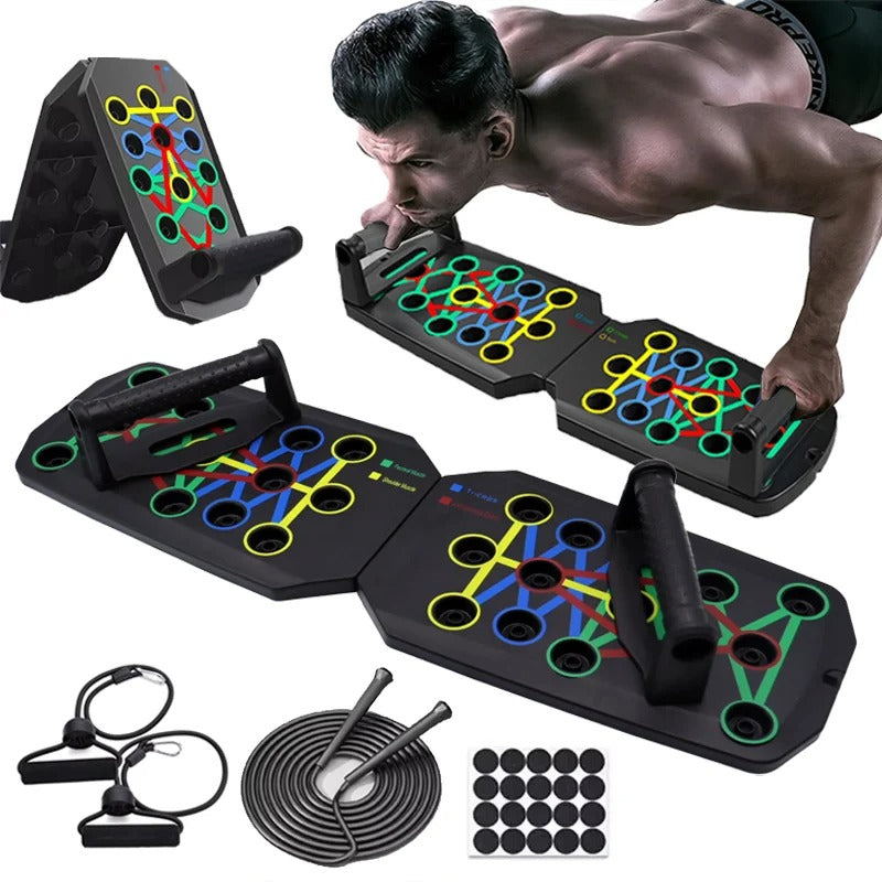 Portable Push-Up Board Set – Foldable Multifunctional Trainer