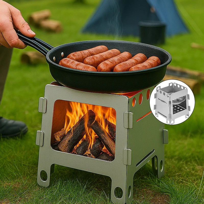Stainless Steel Portable Camping Stove – Dual Fuel Outdoor Burner