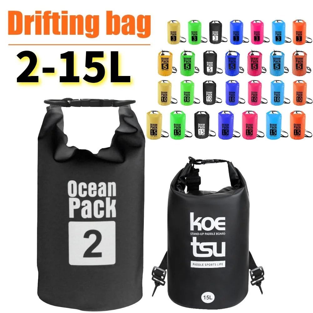 2L Waterproof Dry Bag - Foldable Swimming Bag for Beach, Kayaking, Rafting, Trekking, and Floating Water Sack