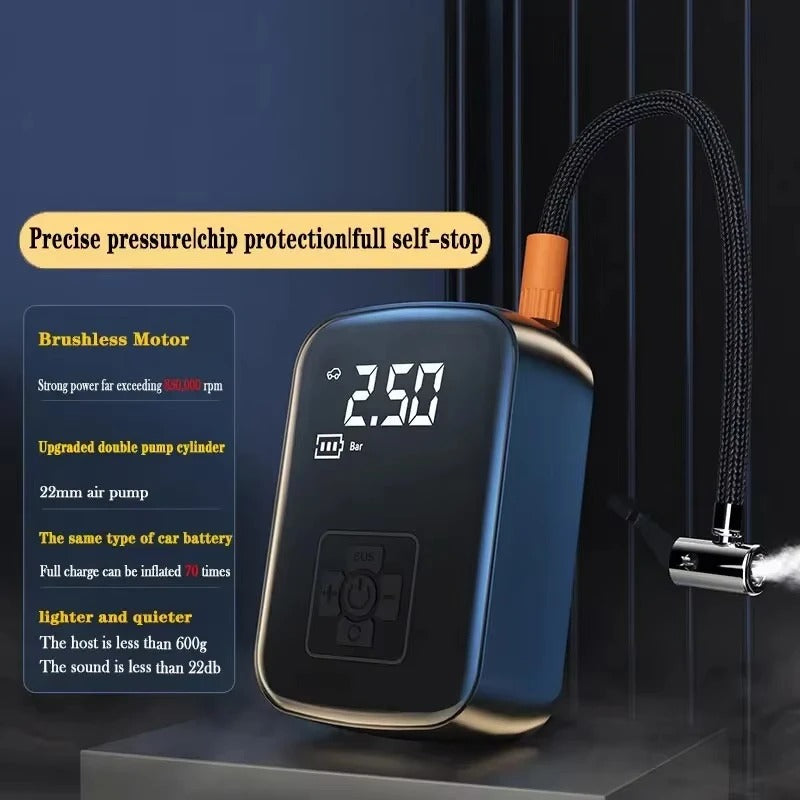 Wireless and Wired Car Tire Inflator Air Compressor