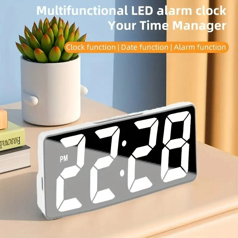 Digital Led Alarm Clock with Temperature Display