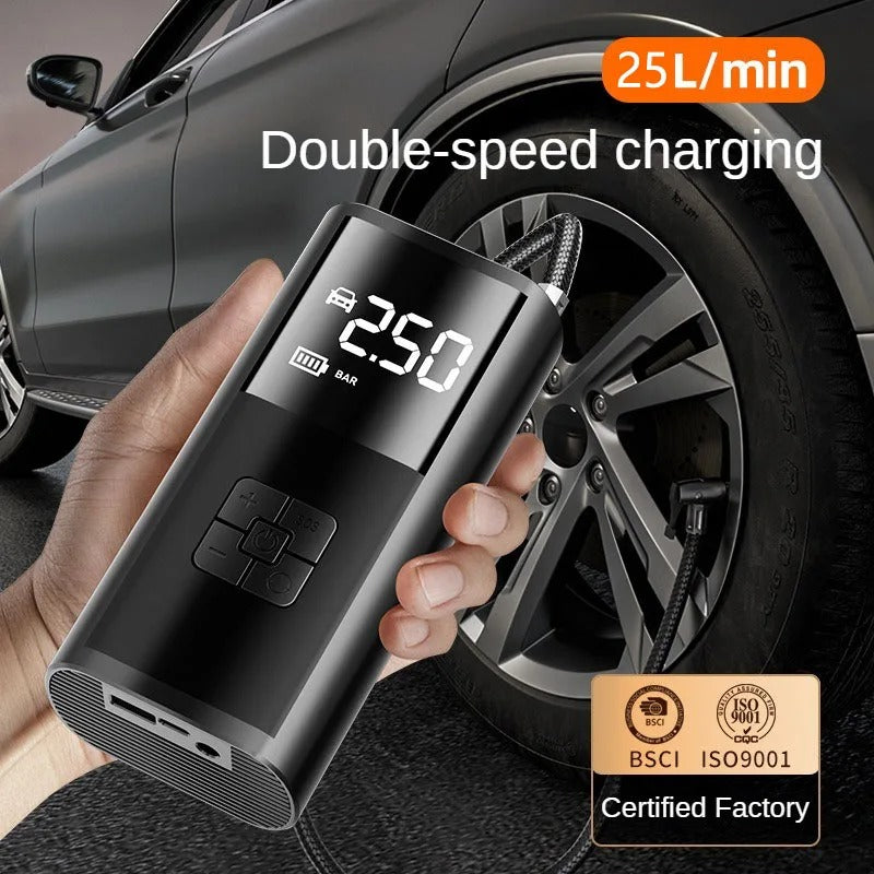 Portable Air Compressor – Fast Tire Inflator Pump