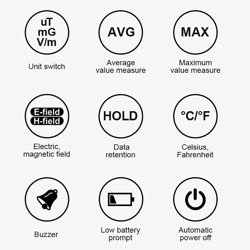 EMF01 Digital Electromagnetic Radiation Detector Meter