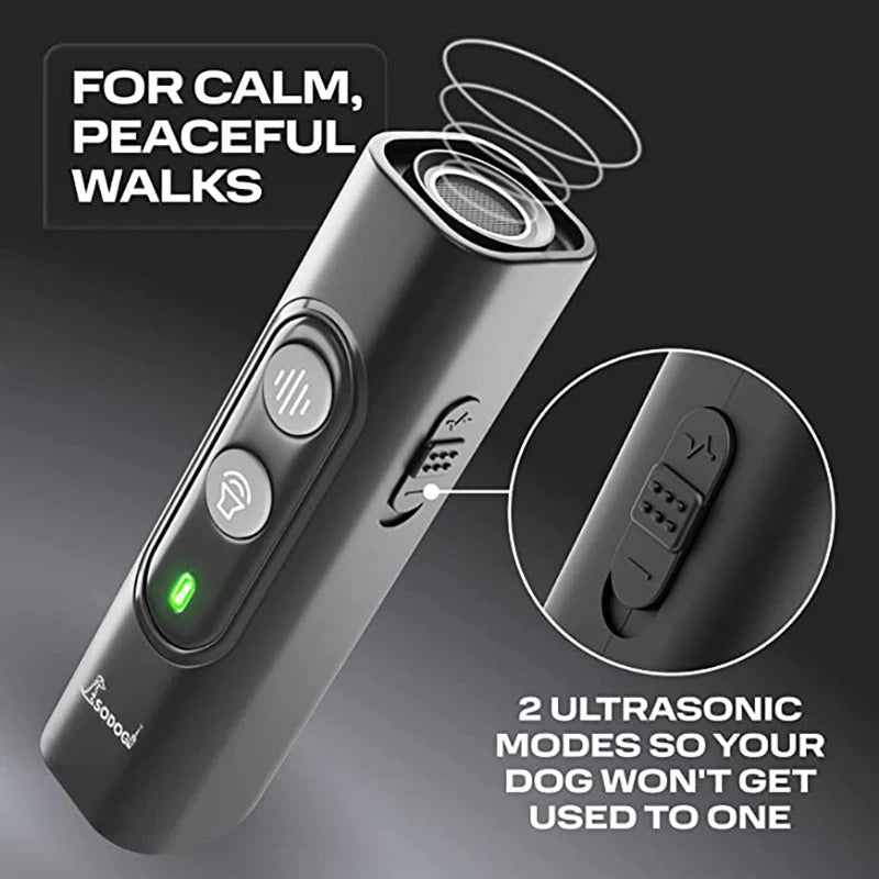 Ultrasonic Dog Training & Bark Control Device – Rechargeable Pet Trainer