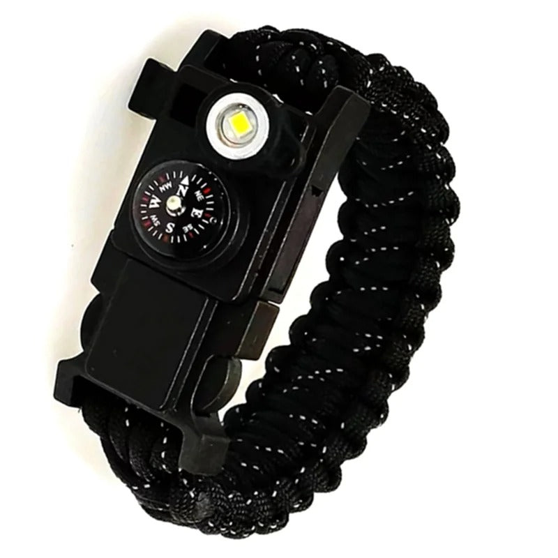 Waterproof Survival Paracord Bracelet with LED Light