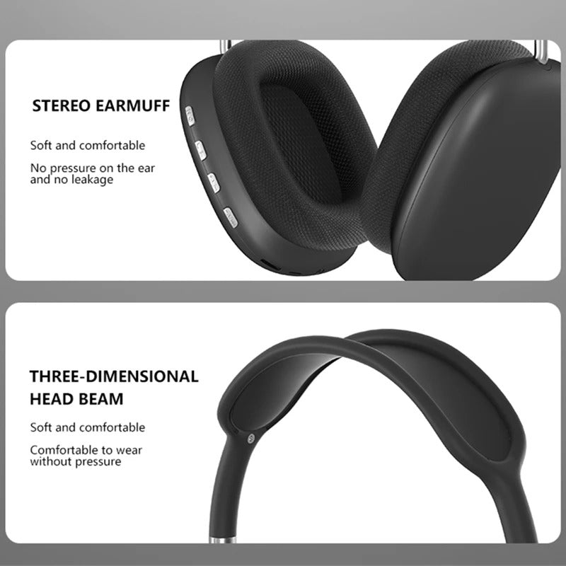 Pro Max Air Wireless Bluetooth Headphones with Noise Cancelling & Mic