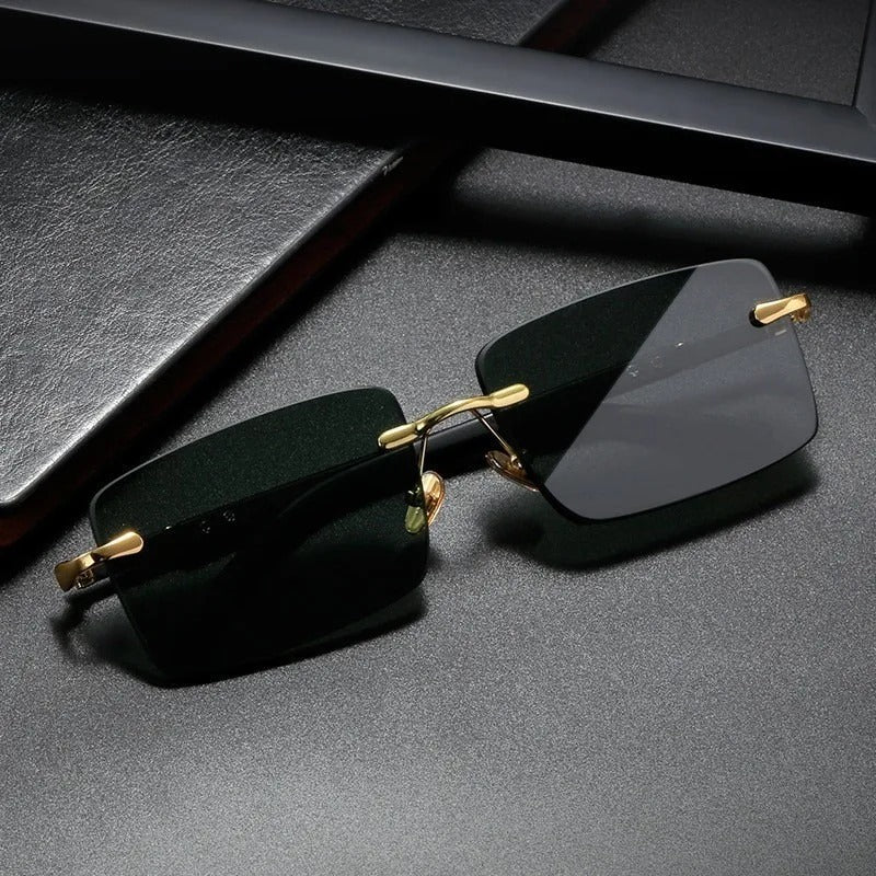 Rimless Retro Sunglasses UV400 for Men and Women