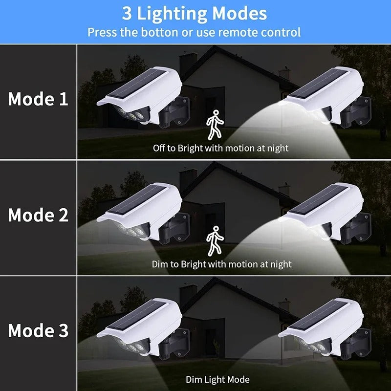 77LED Solar Security Light with Dummy Camera