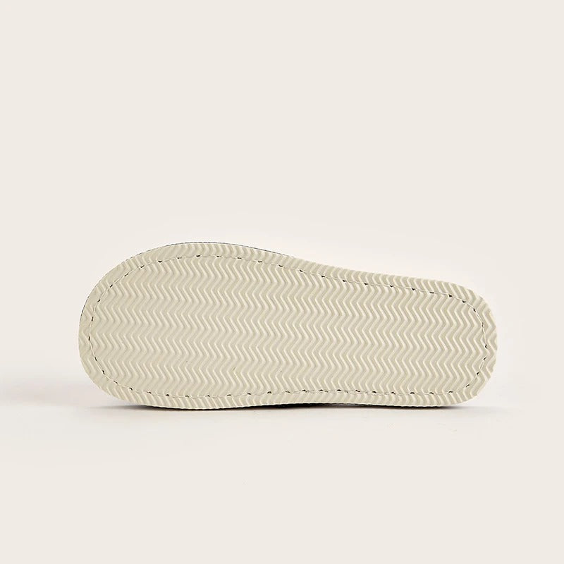 Home Linen Slippers for Men – Comfortable Summer Open Shoes
