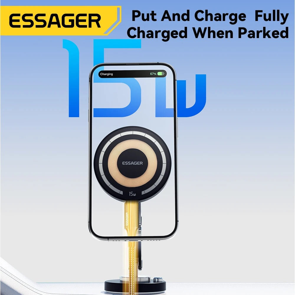 Magnetic Wireless Car Charger 15W Fast Charging Mount