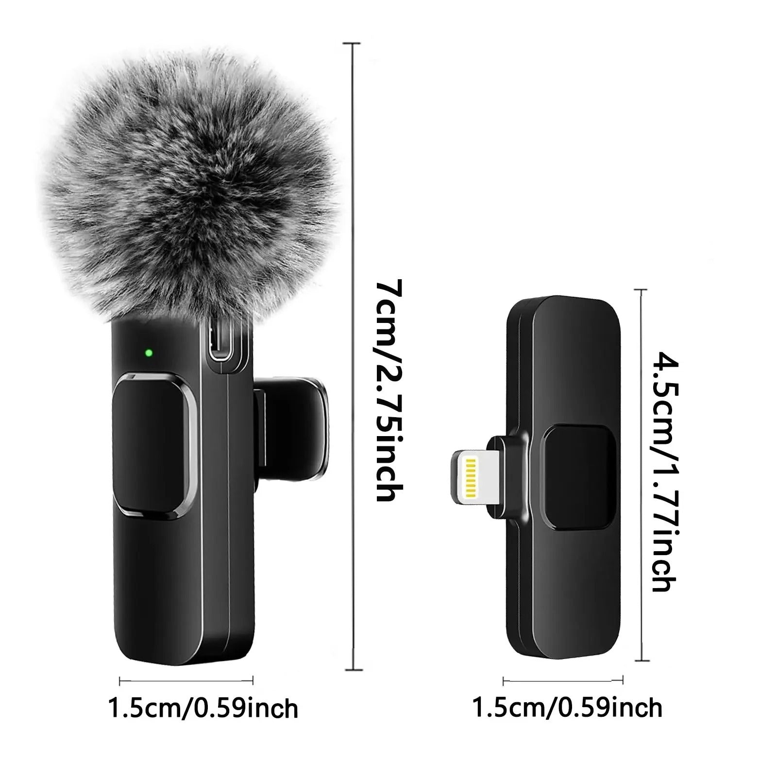 ClipMic Portable Wireless Lavalier Microphone – Noise Reduction & Plug-and-Play for iPhone & Android