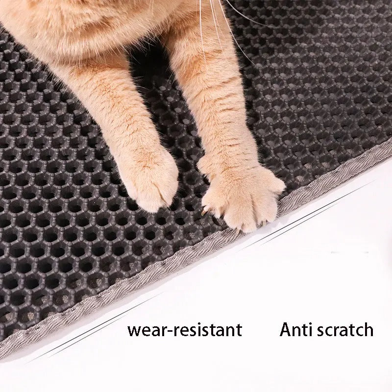 Double-Layer Waterproof Cat Litter Mat with Urine Protection