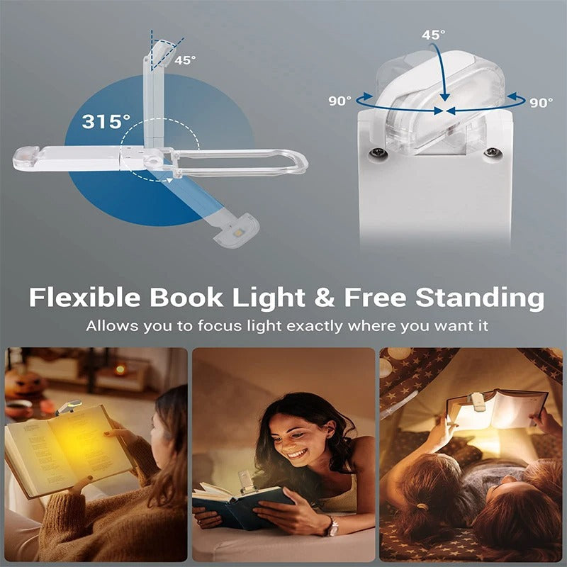 USB Rechargeable Mini LED Reading Clip Light