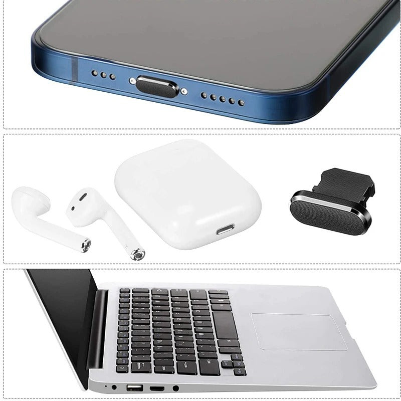 Phone Charging Port Dust Plug & Cleaning Kit for iPhone & Android