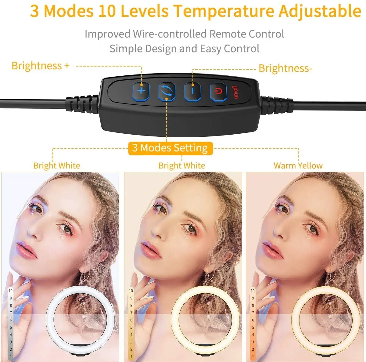 LED Selfie Ring Light – Tripod Stand & Remote