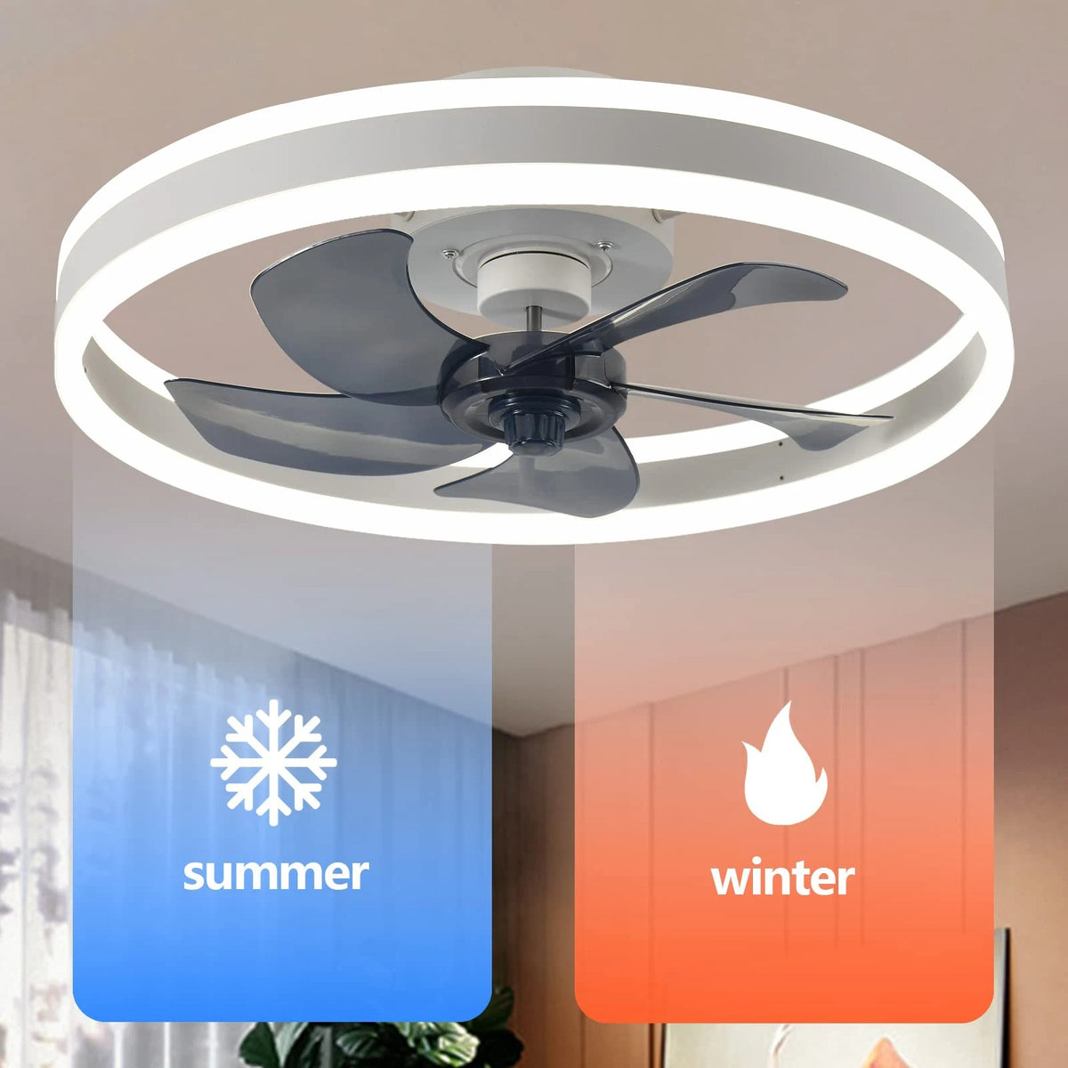 Ceiling Fan with Light and Remote Control