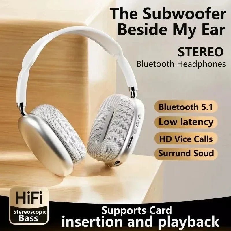 Bluetooth 5.0 Wireless Headphones with Noise Cancelling & HD Mic