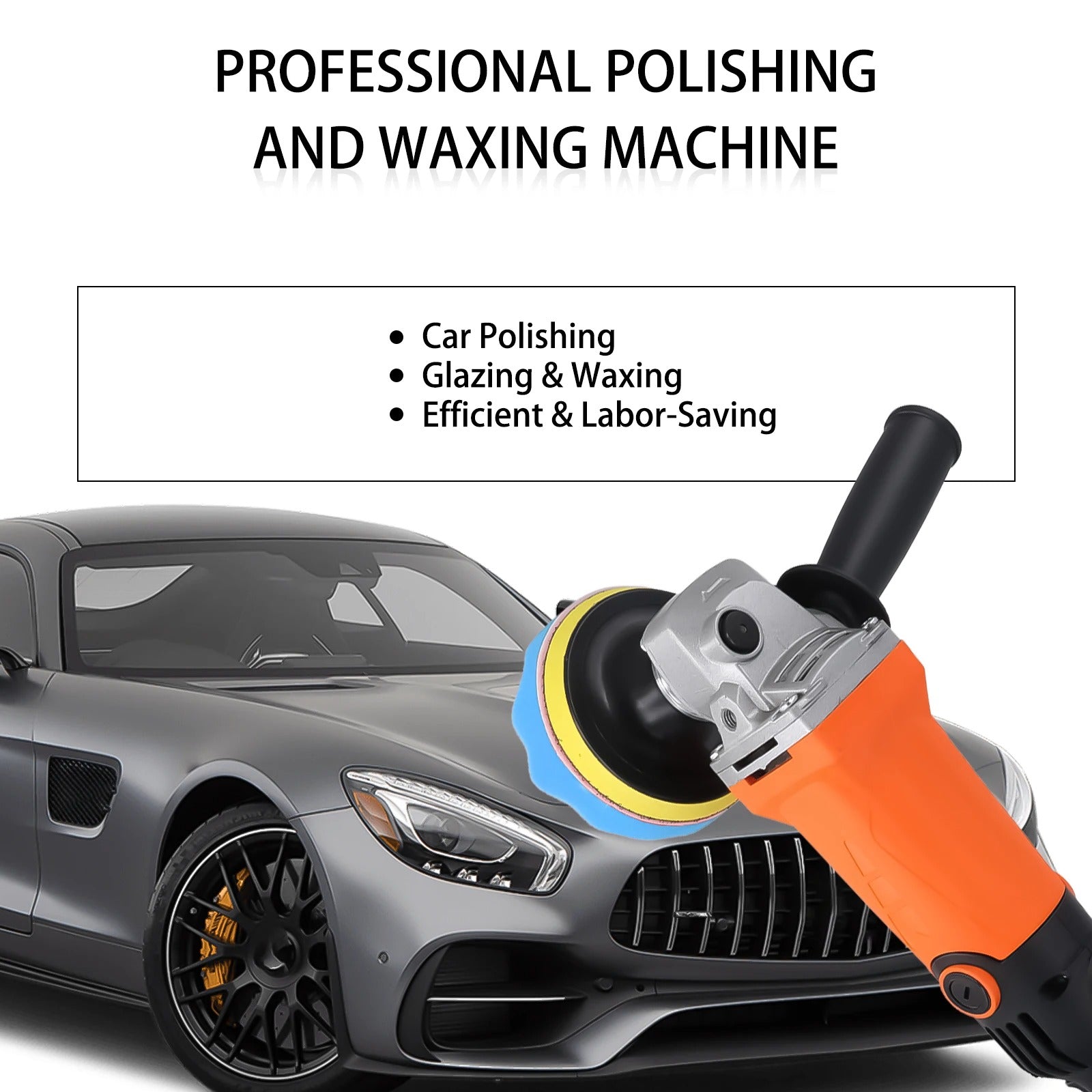 Rotary Car Buffer Polisher – 1200W 8800RPM Waxing Machine