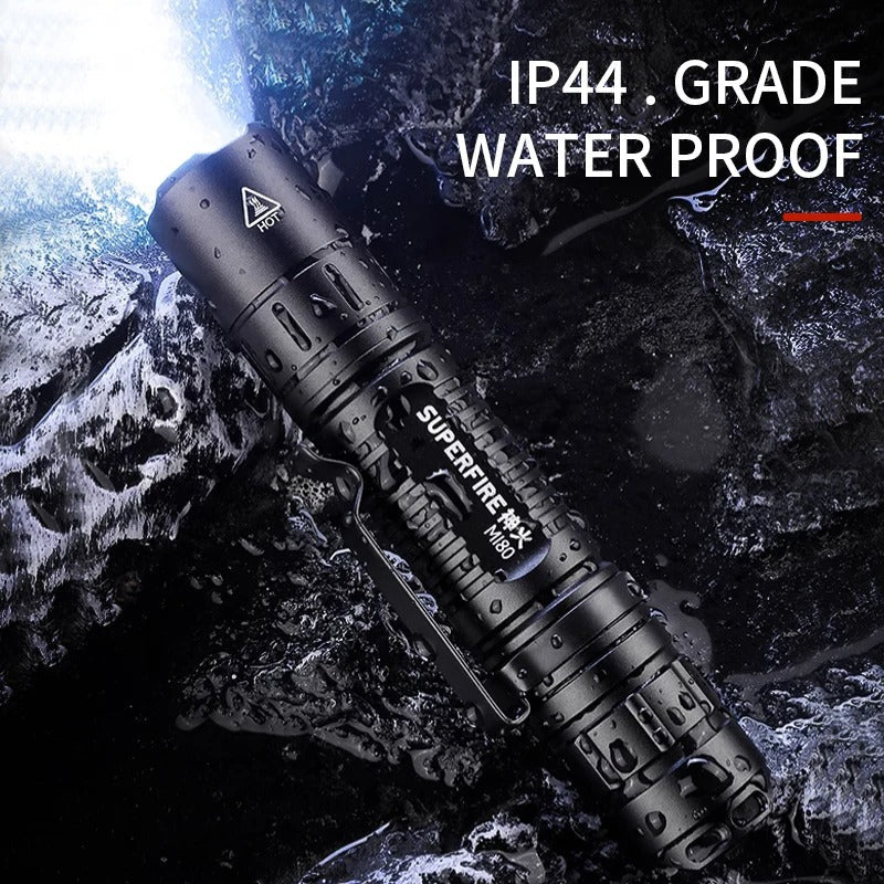 LED Tactical Flashlight – 1100LM Rechargeable Torch with 18650 Battery