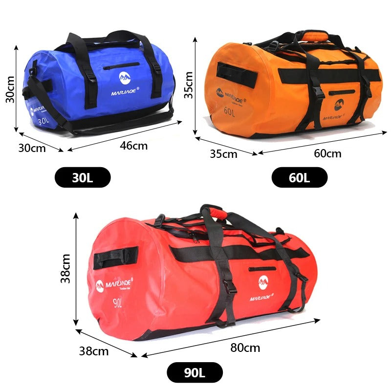 30L Waterproof Kayaking Bag - Dry Saddle Luggage for Beach, Rafting, Travel, Camping, and Swimming (Model X499A)