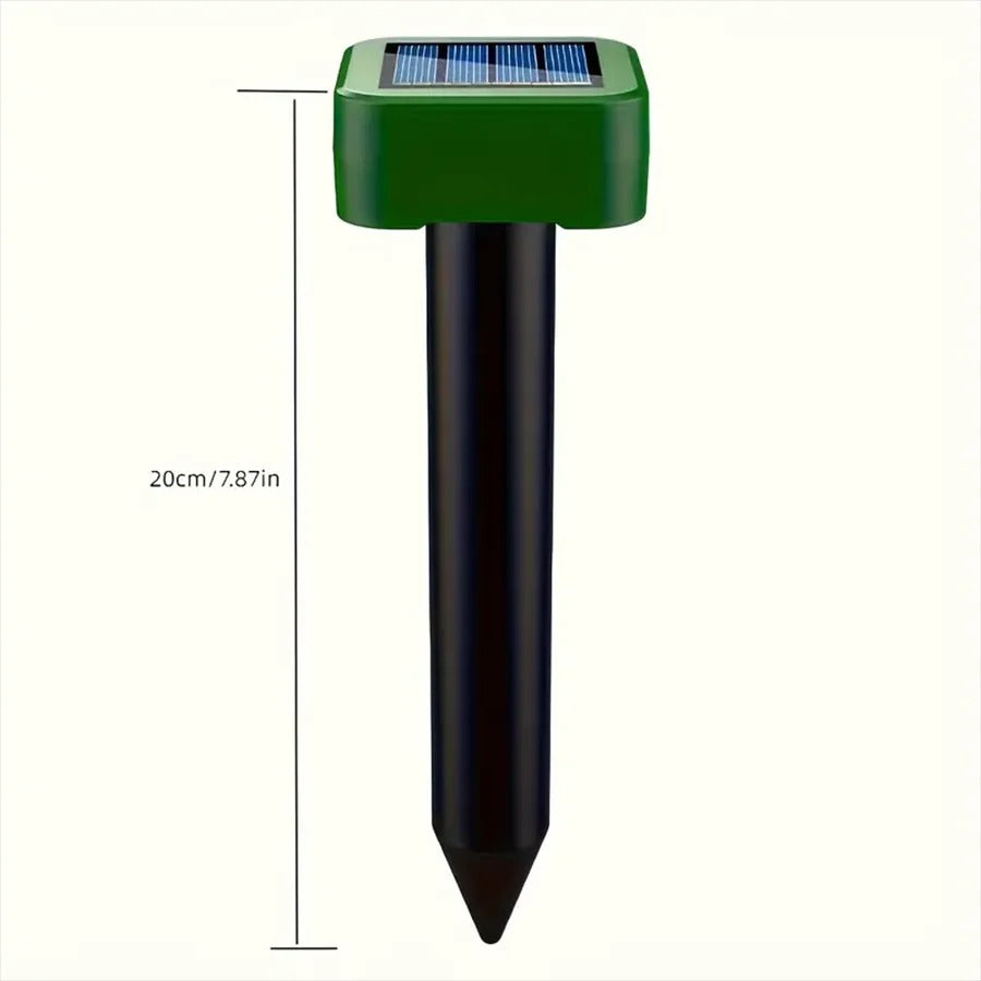 Solar Ultrasonic Mole Repellent Outdoor Gopher Snake Deterrent