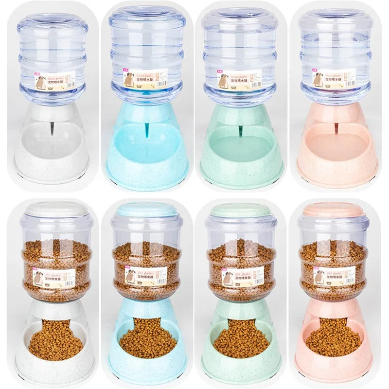 Large Capacity Pet Feeder & Water Dispenser for Cats and Dogs