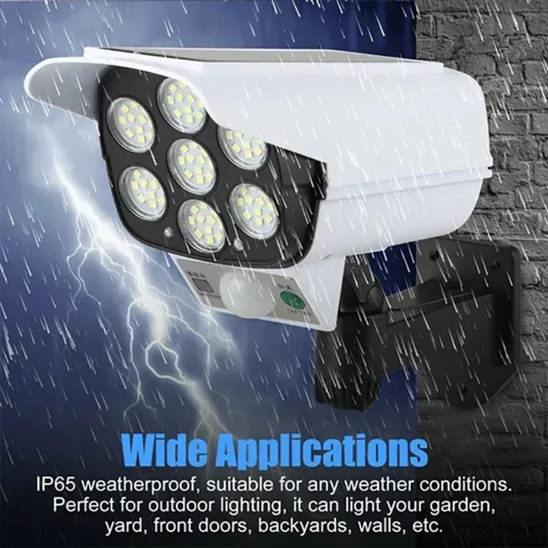 77LED Solar Security Light with Dummy Camera