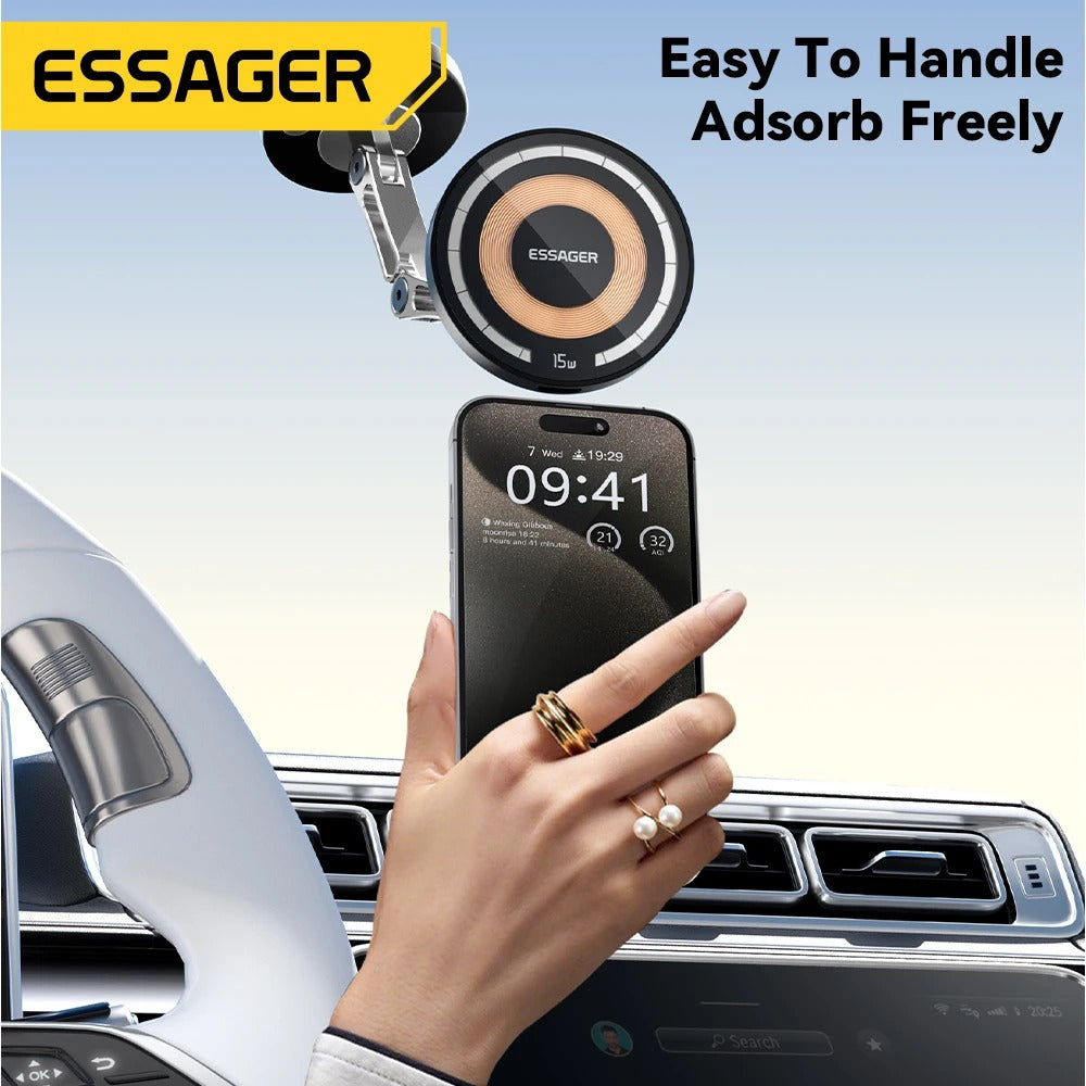 Magnetic Wireless Car Charger 15W Fast Charging Mount