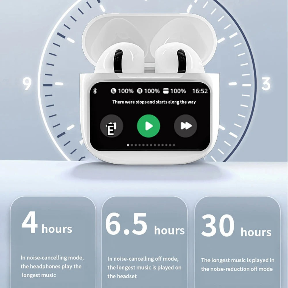 TWS Wireless Earbuds – Bluetooth 5.4, Noise Cancelling, LCD Display
