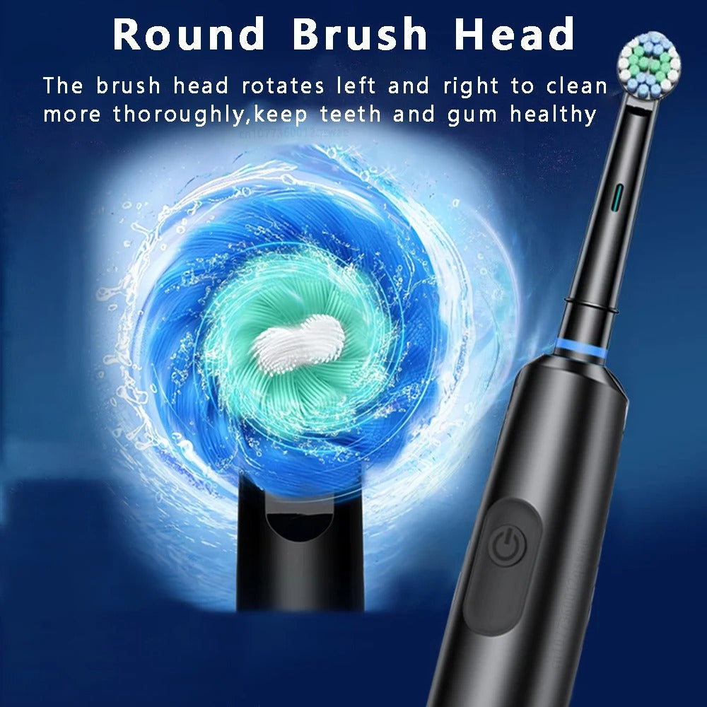 Rechargeable Rotary Electric Toothbrush – Waterproof Plaque Remover