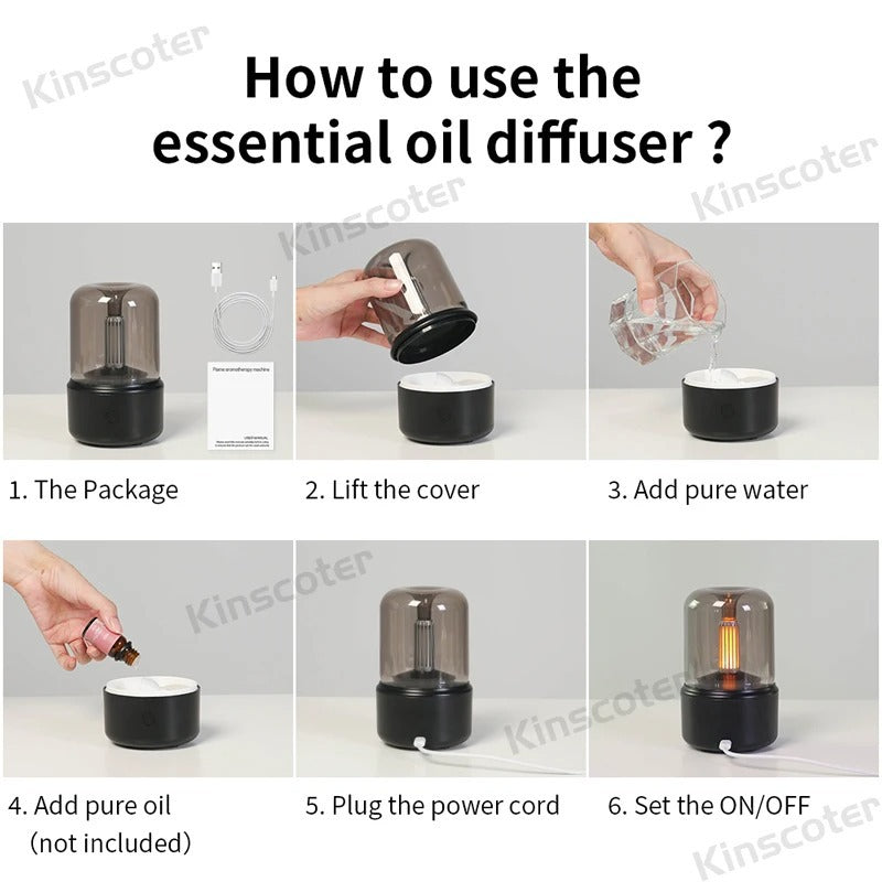 Portable USB Aroma Diffuser and Mini Air Humidifier