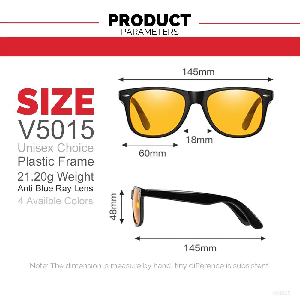 Classic Square Blue Light Blocking Gaming Glasses