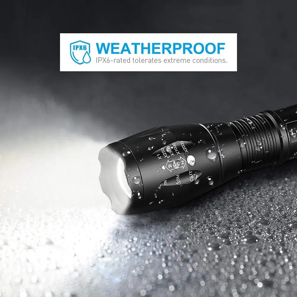 Zoomable High-Power LED Camping Torch – Waterproof Flashlight