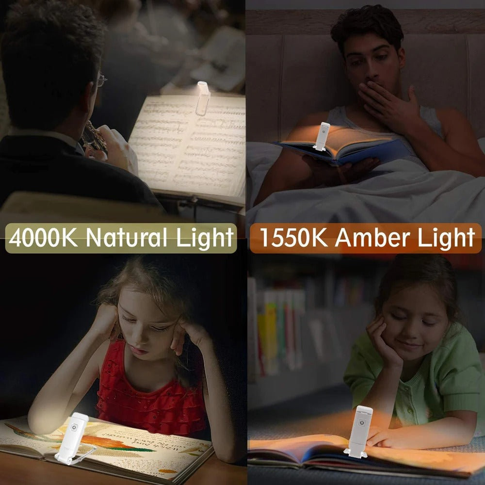 USB Rechargeable Mini LED Reading Clip Light