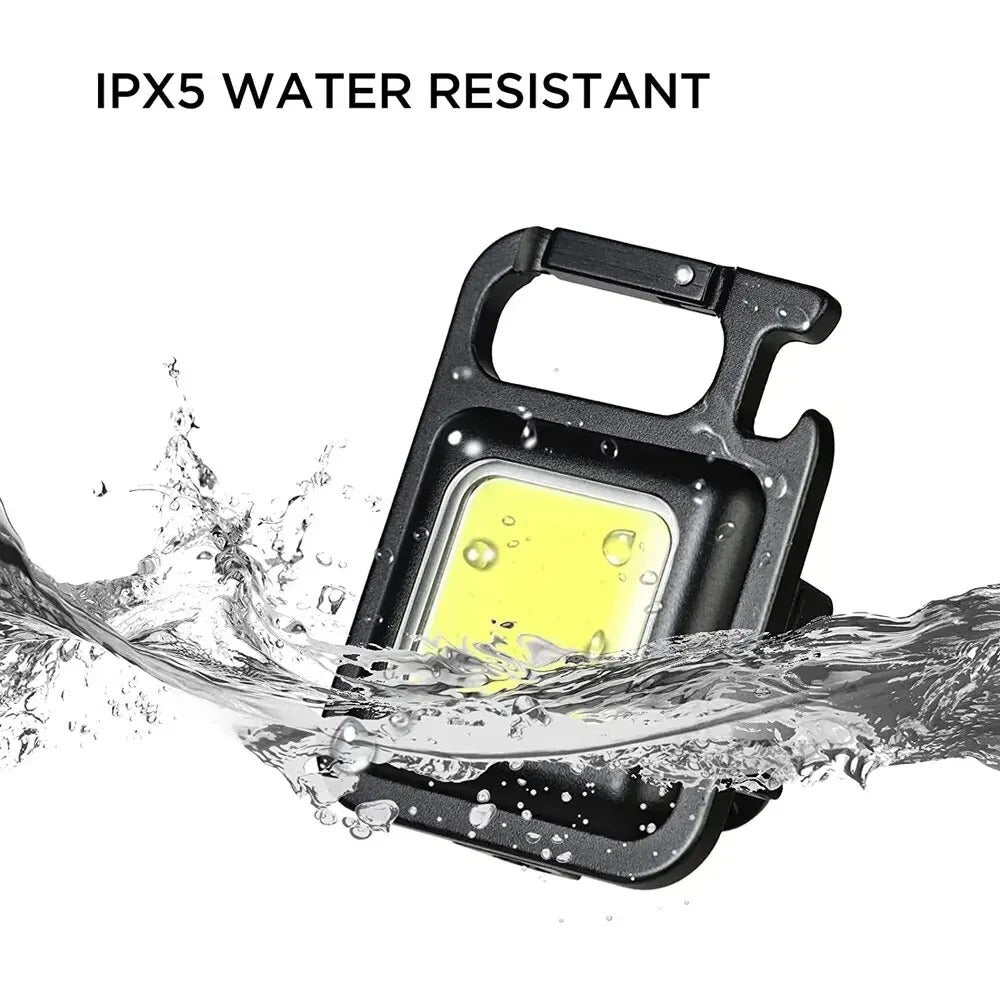 Mini LED Keychain Flashlight – USB Rechargeable Camping Light